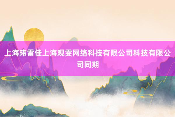 上海玮雷佳上海观雯网络科技有限公司科技有限公司同期