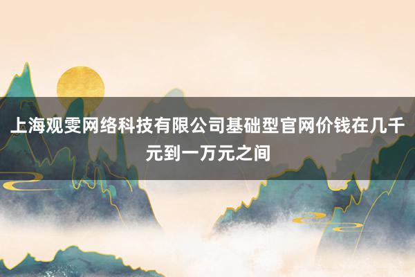 上海观雯网络科技有限公司基础型官网价钱在几千元到一万元之间